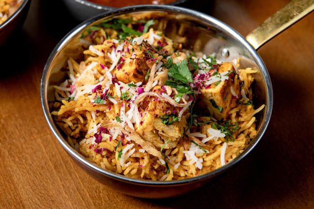 Michelin-starred style Indian Biryani for private dining parties at Essence Mayfair.
