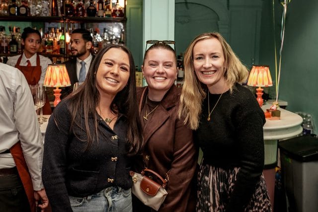 The exceptional hospitality team providing elite Indian fine dining service during the one-year anniversary event at Essence in Tunbridge Wells.