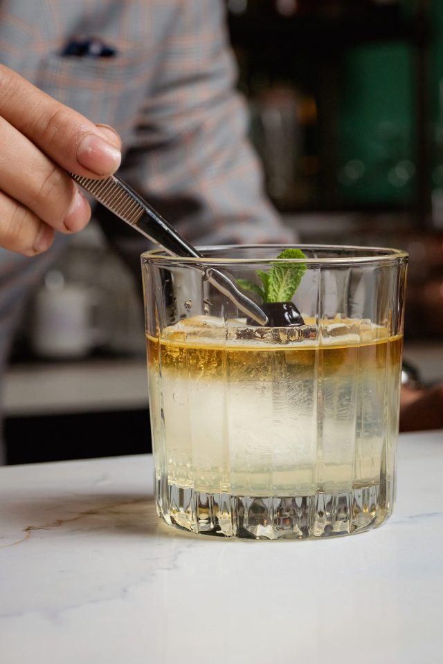 Handcrafted signature cocktails and Indian tapas at the elegant Essence Restaurant bar, Kent.