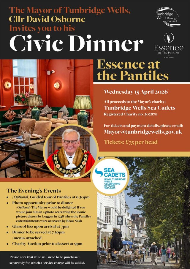 High-end pan-Indian fine dining setting at Essence in Tunbridge Wells during the Mayor's Civic Dinner.