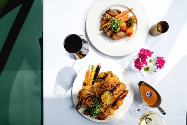 A beautifully plated Amritsari Tandoori Murg chargrilled chicken served as a pan-Indian Sunday roast at Essence in Tunbridge Wells.