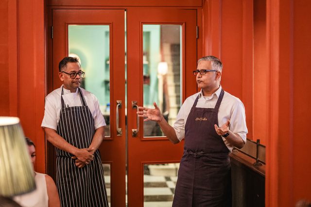 A vibrant six-course tasting menu showcasing contemporary pan-Indian cuisine during the Taste of Bihar dining event at Essence in Tunbridge Wells.